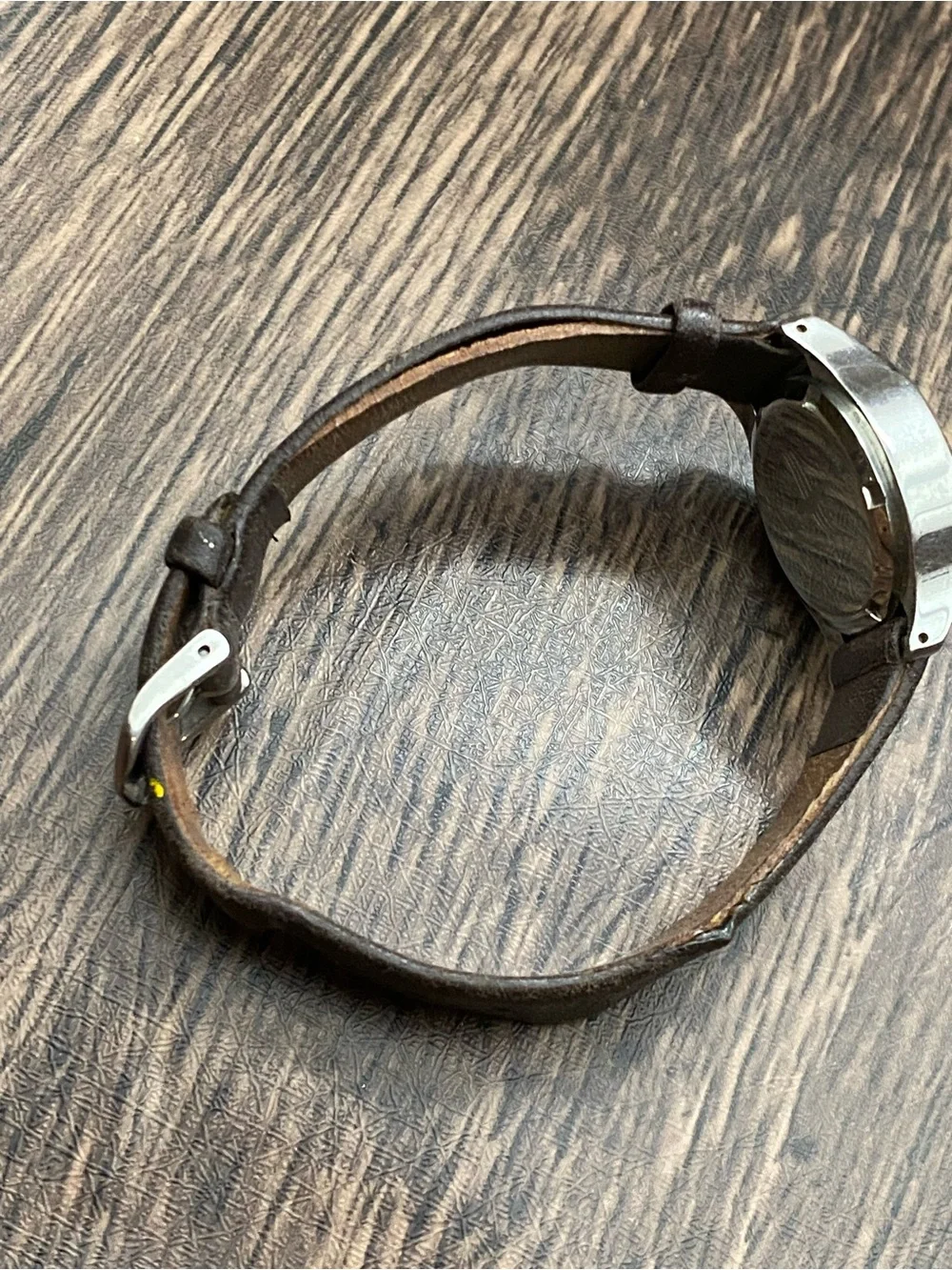Eddie Bauer women’s Watch with date Brown Leather Strap working
